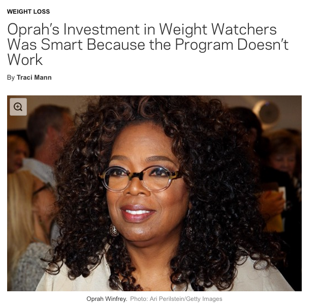 Screenshot of New Time Magazine article showing Oprah